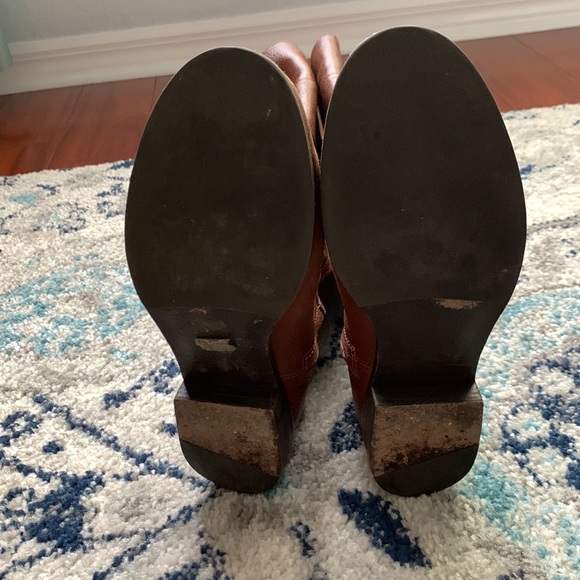 Tory Burch Brown Leather Riding Boots Size 9 1/2 - Picture 3 of 5